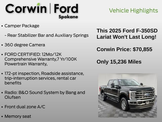 Certified 2025 Ford F350 Lariat w/ Camper Package AWD/4WD image 6