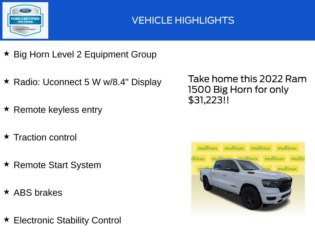 Used 2022 RAM 1500 Big Horn AWD/4WD image 18