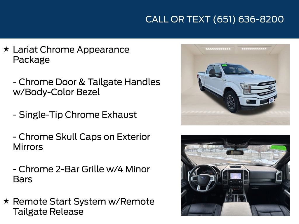 Certified 2019 Ford F150 Lariat w/ Equipment Group 502A Luxury image 30