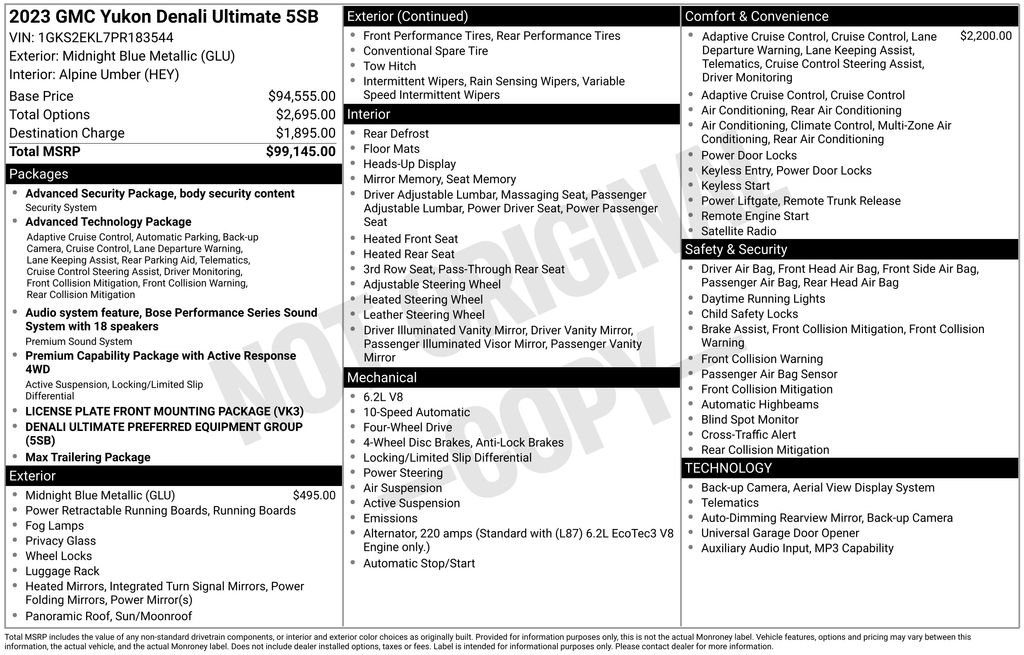 Used 2023 GMC Yukon Denali Ultimate AWD/4WD image 26