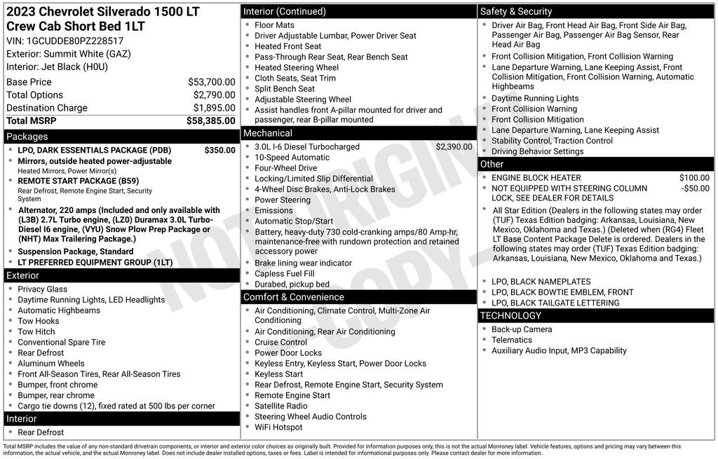 Used 2023 Chevrolet Silverado 1500 LT w/ LPO, Dark Essentials Package AWD/4WD image 3