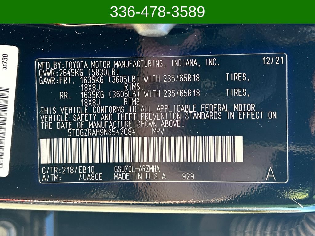 Used 2022 Toyota Highlander XLE FWD image 29