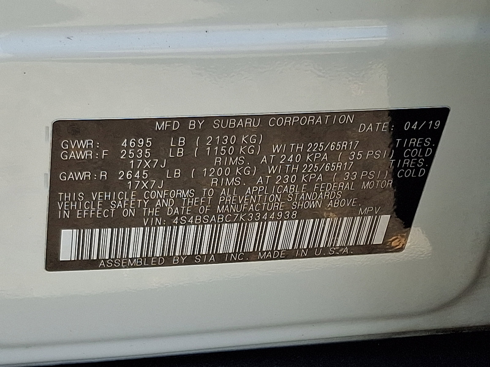 Used 2019 Subaru Outback 2.5i AWD/4WD image 27
