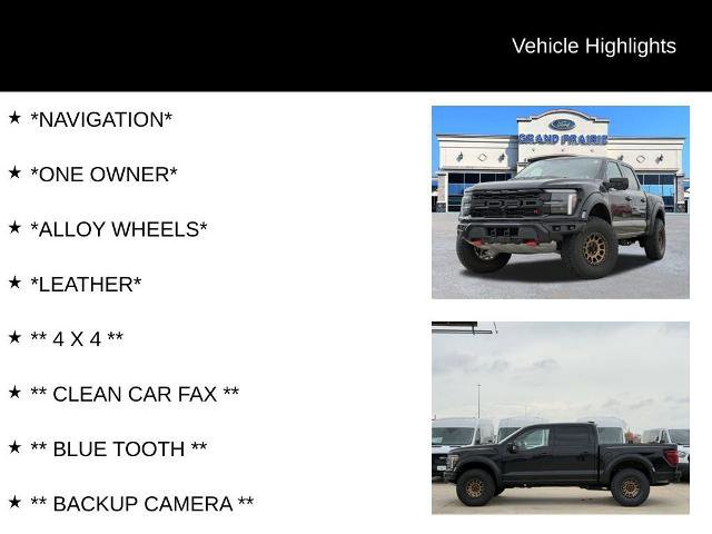 Certified 2024 Ford F150 Raptor w/ Equipment Group 803A Raptor R image 8