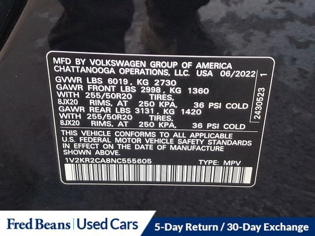 Used 2022 Volkswagen Atlas SE image 27