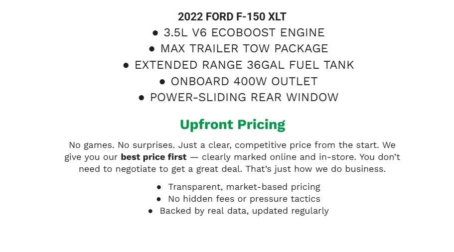 Certified 2022 Ford F150 XLT w/ Equipment Group 302A High image 2