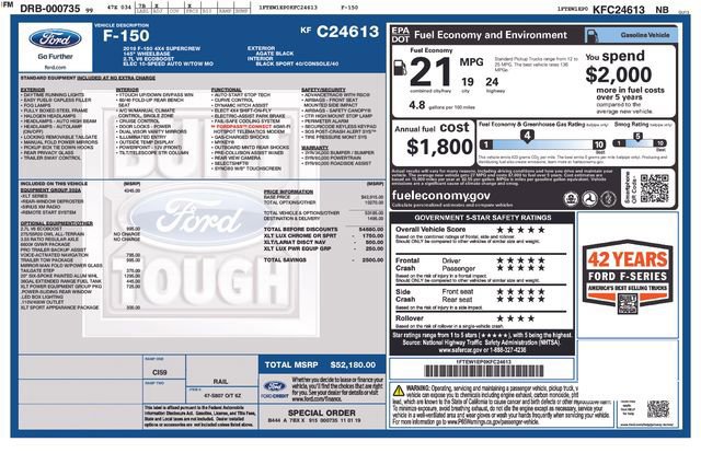 Certified 2019 Ford F150 XLT w/ Equipment Group 302A Luxury image 47