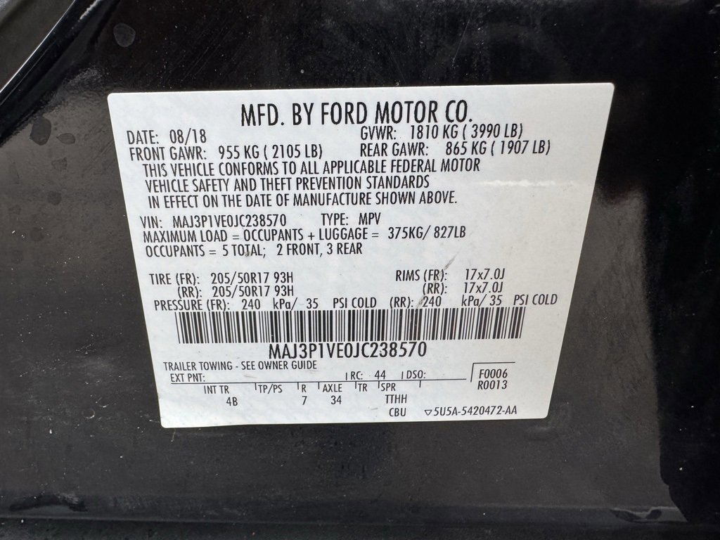 Certified 2018 Ford EcoSport Titanium w/ Titanium Cold Weather Package image 42