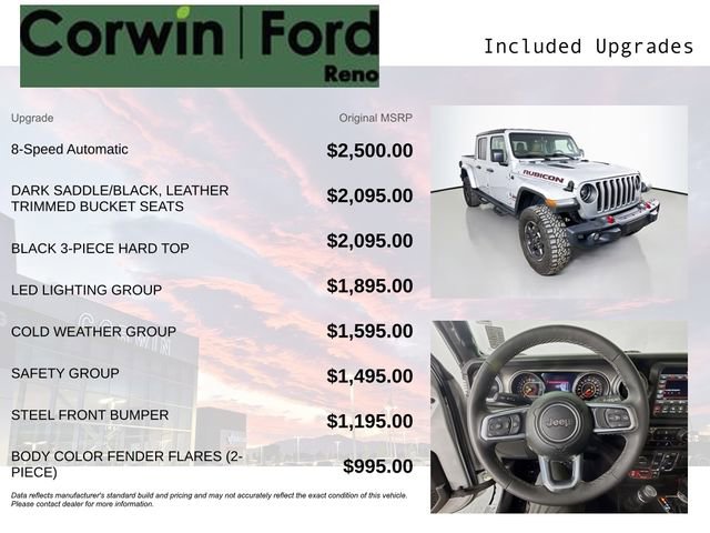 Used 2023 Jeep Gladiator Rubicon w/ LED Lighting Group image 3