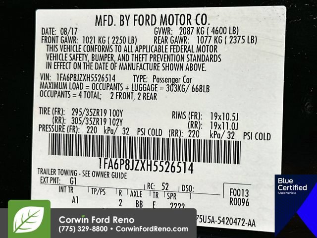 Certified 2017 Ford Mustang Shelby GT350 w/ Electronics Package RWD image 34