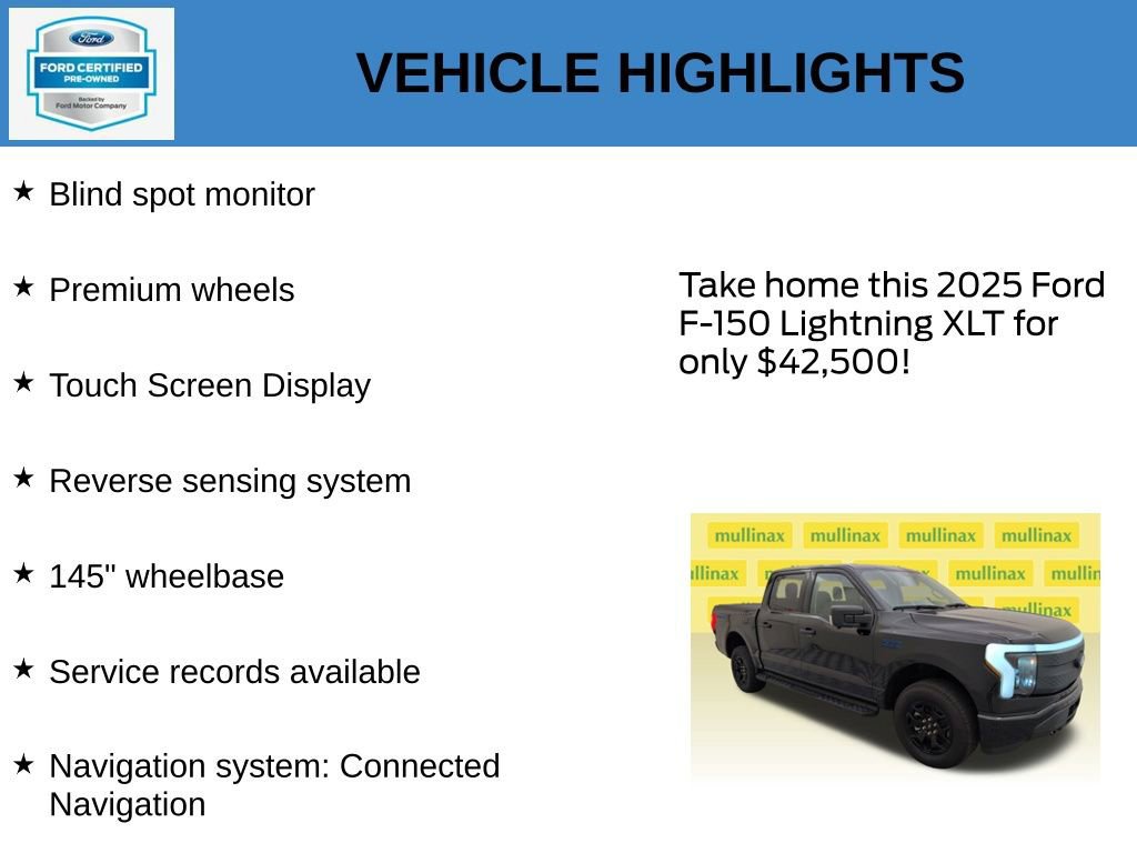 Certified 2025 Ford F150 Lightning XLT image 23