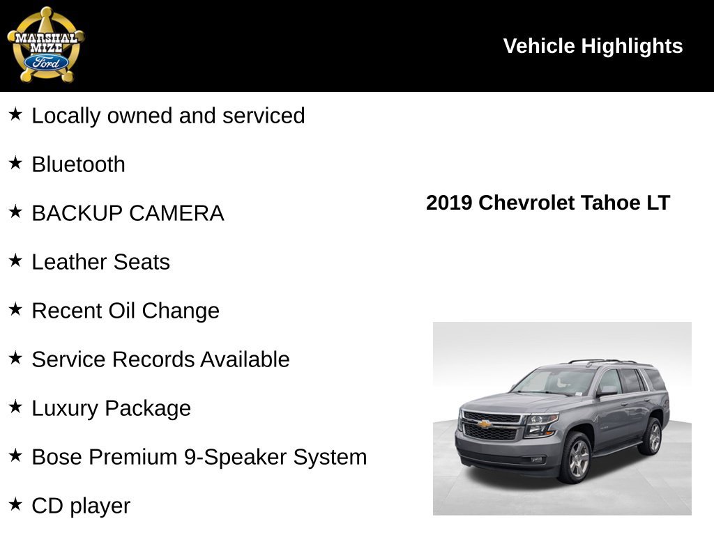 Used 2019 Chevrolet Tahoe LT w/ Luxury Package RWD image 2