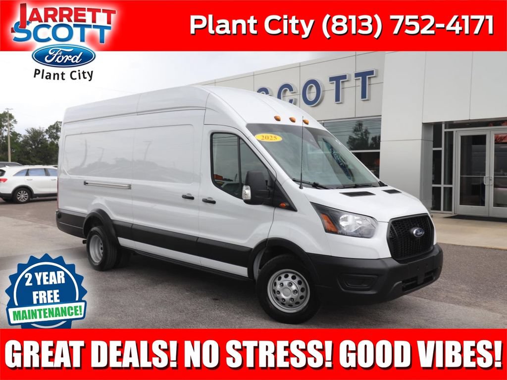 Certified 2025 Ford Transit 350 148 High Roof Extended DRW w/ Interior Upgrade Package