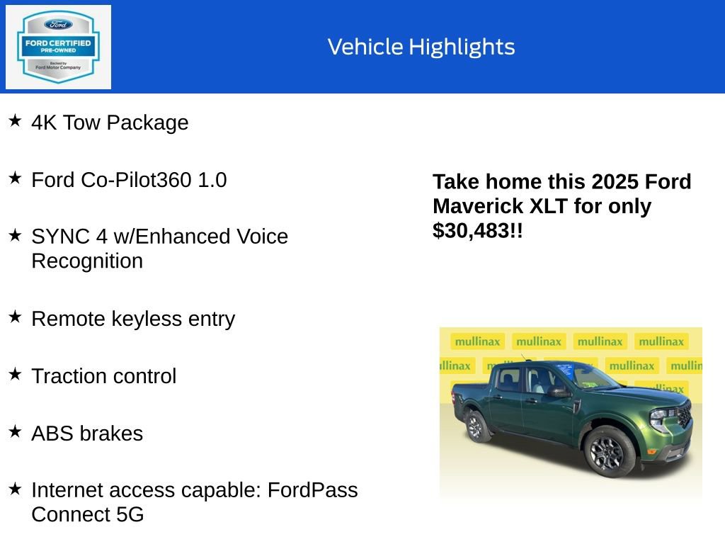 Certified 2025 Ford Maverick XLT w/ 4K Tow Package image 10