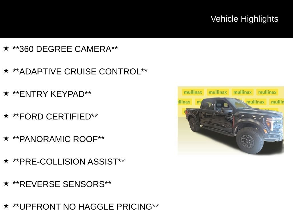 Certified 2025 Ford F150 Raptor w/ Equipment Group 803A Raptor R AWD/4WD image 9