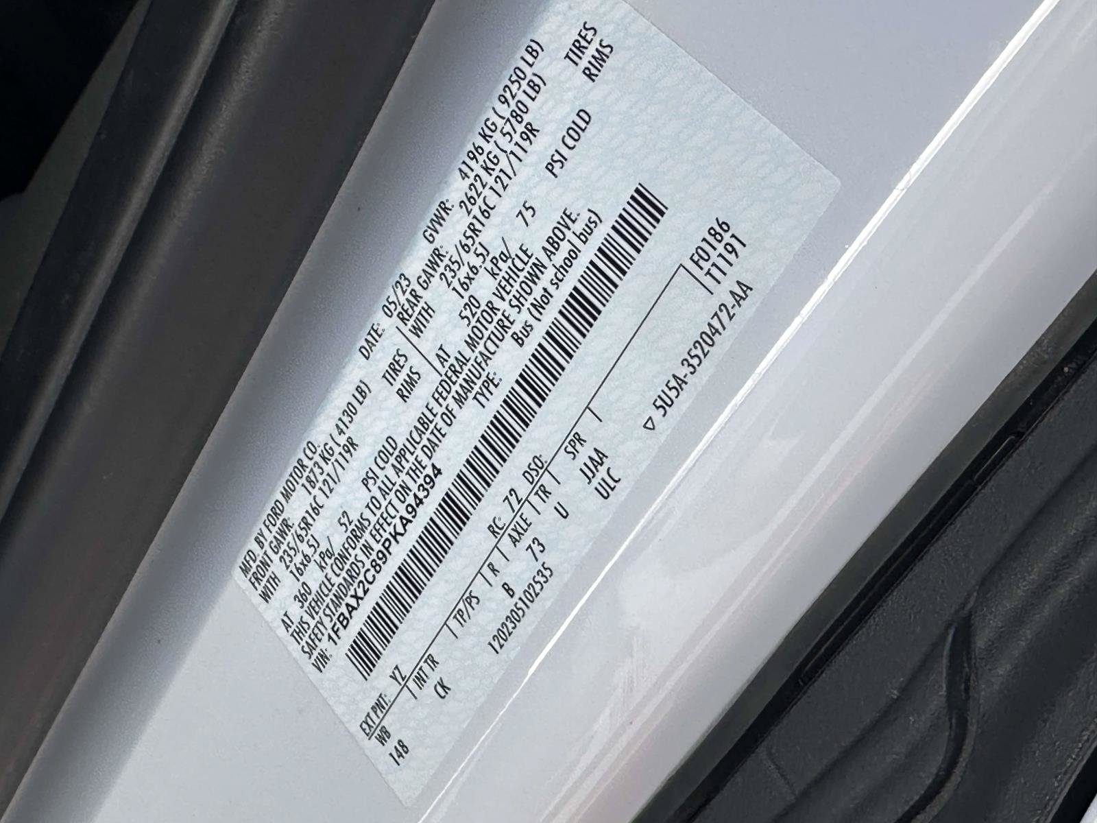 Certified 2023 Ford Transit 350 XLT RWD image 15