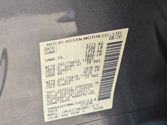 Used 2021 Nissan Titan SV w/ SV Convenience Package image 25