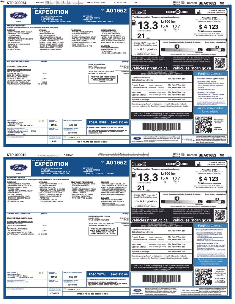 Certified 2025 Ford Expedition Tremor AWD/4WD image 52