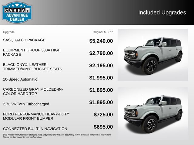 Certified 2023 Ford Bronco Badlands w/ Sasquatch Package AWD/4WD image 2
