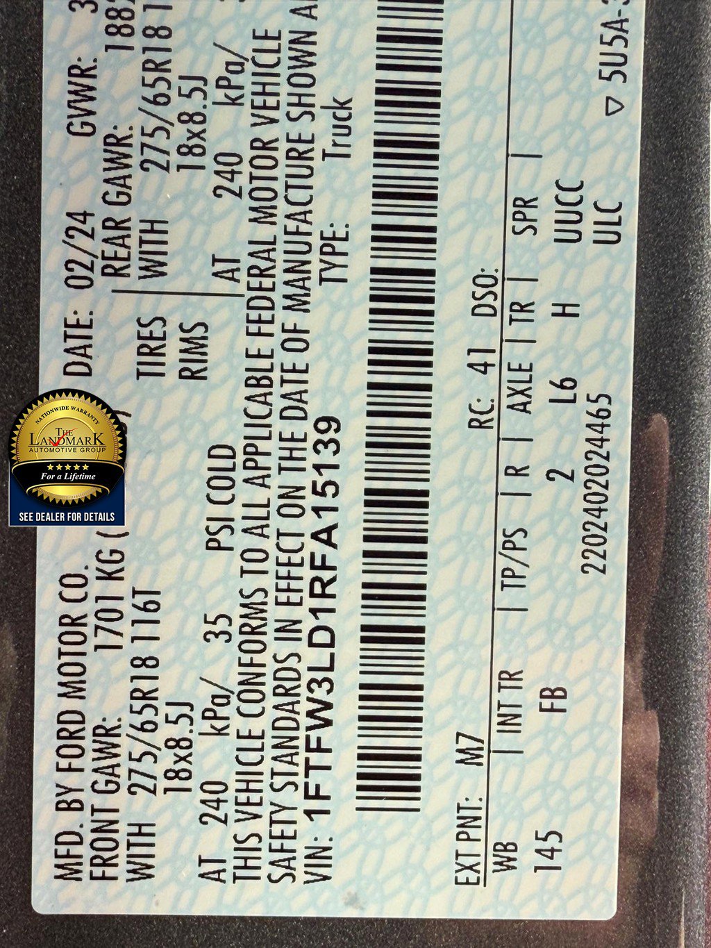 Certified 2024 Ford F150 XLT w/ Equipment Group 302A MID image 22