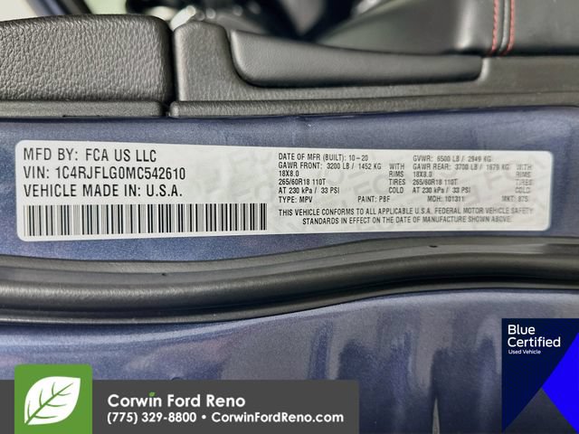 Used 2021 Jeep Grand Cherokee Trailhawk AWD/4WD image 35