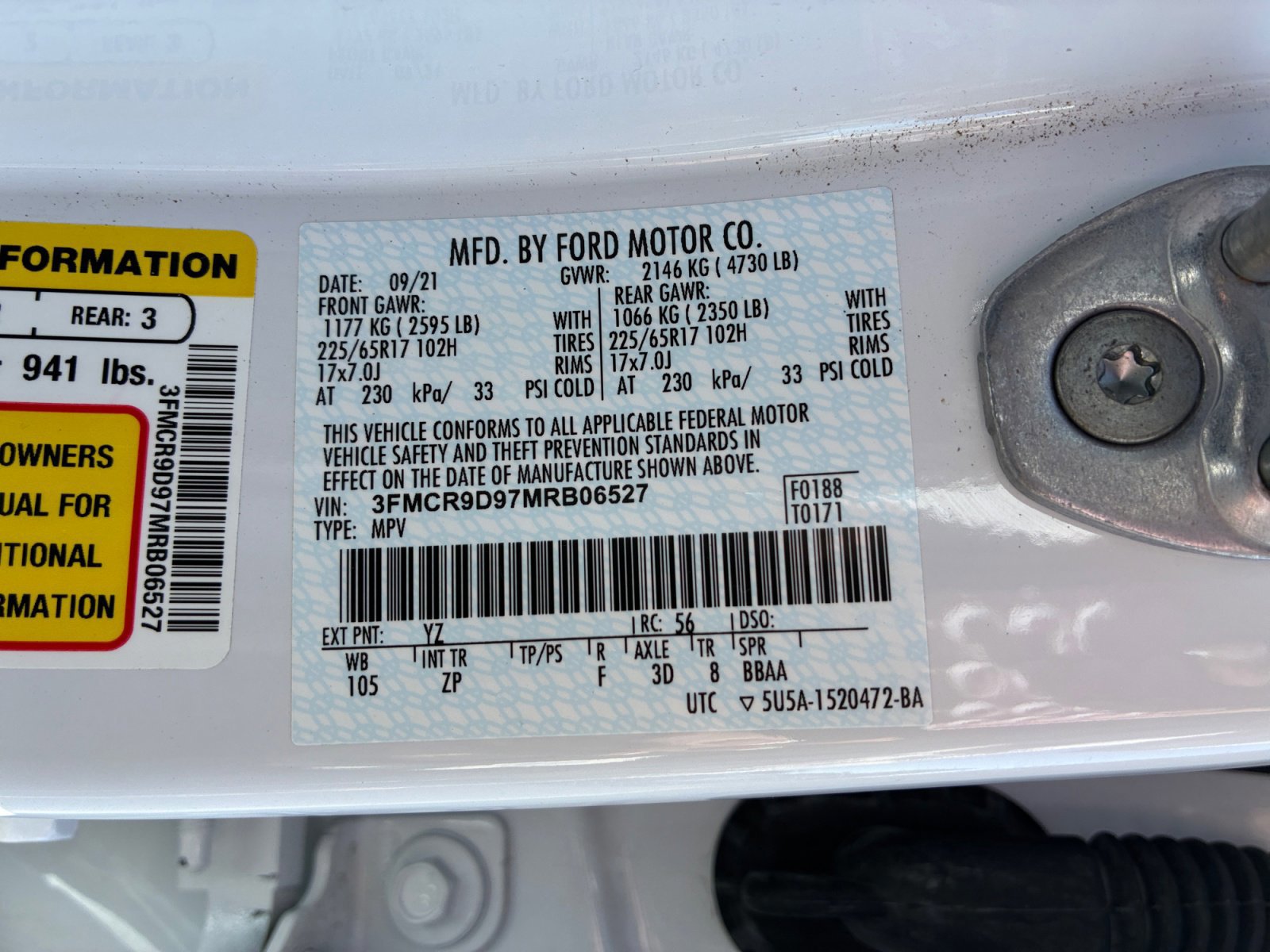 Certified 2021 Ford Bronco Sport Badlands w/ Badlands Package image 25