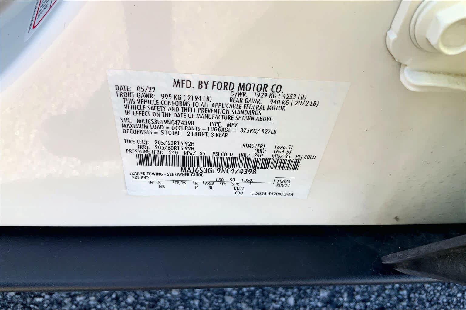 Certified 2022 Ford EcoSport SE AWD/4WD image 30