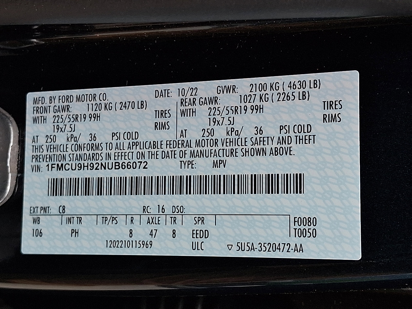 Certified 2022 Ford Escape SEL w/ SEL Stealth AWD Package image 27