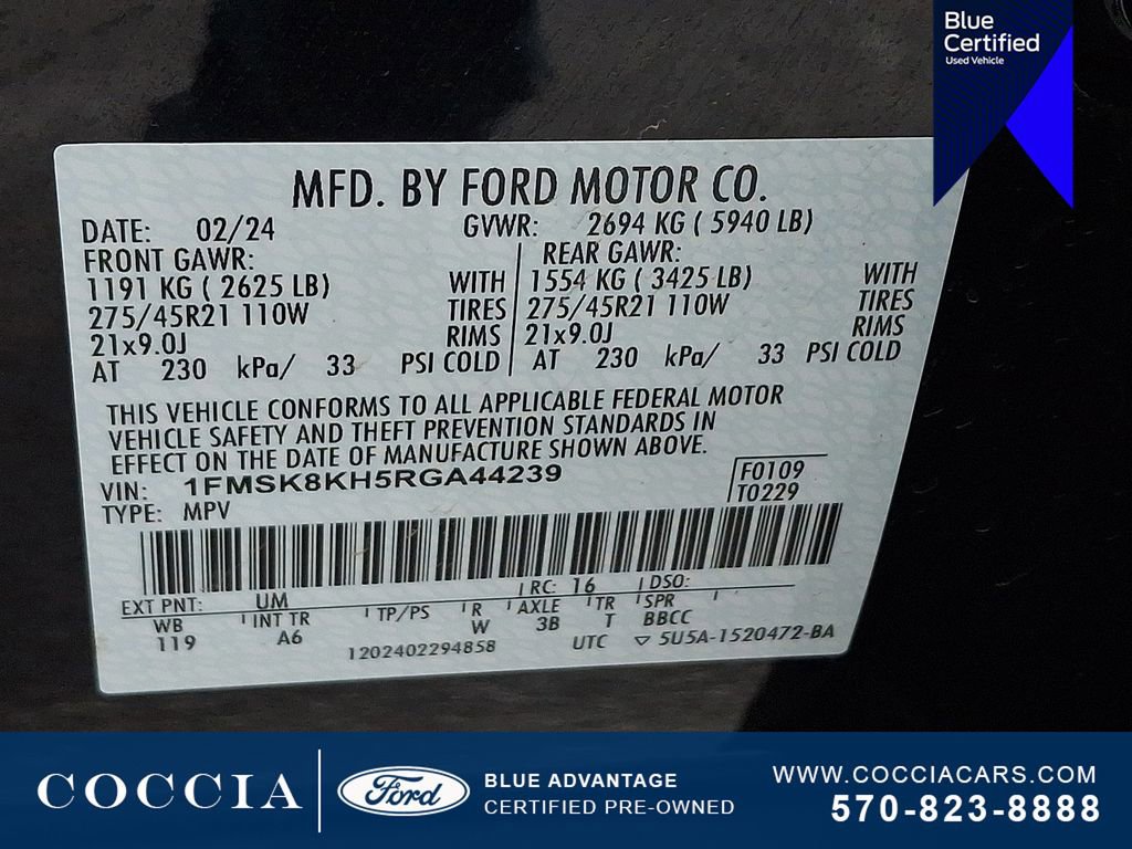 Certified 2024 Ford Explorer ST-Line w/ Class IV Trailer Tow Package image 29