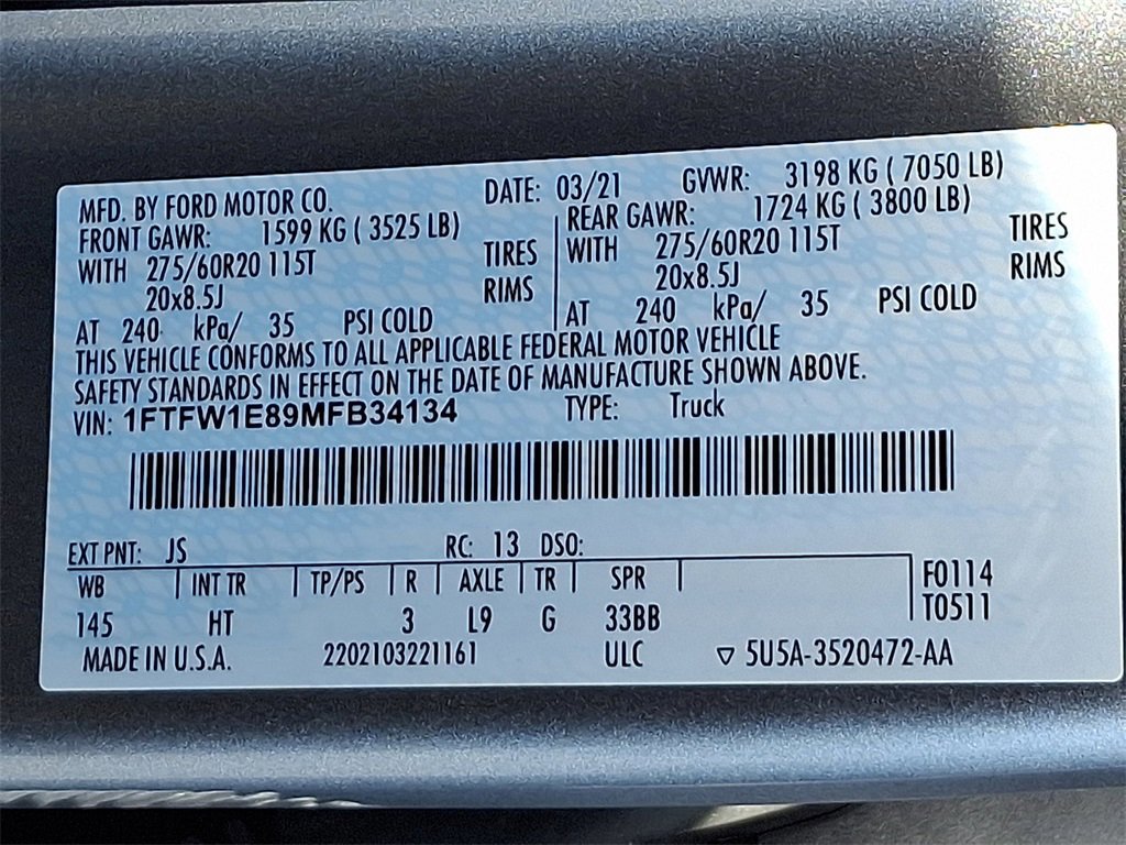 Certified 2021 Ford F150 Lariat image 29