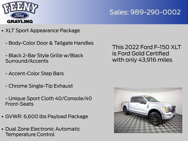 Certified 2022 Ford F150 XLT w/ Equipment Group 302A High AWD/4WD image 24