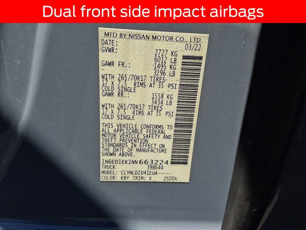 Used 2022 Nissan Frontier PRO-4X w/ Off-Road Protection Package AWD/4WD image 26