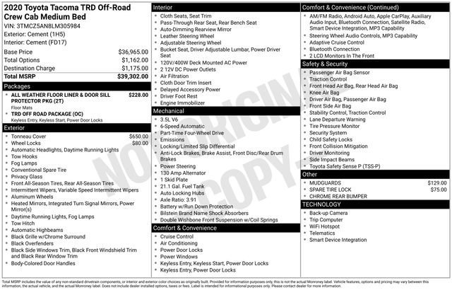 Used 2020 Toyota Tacoma TRD Off-Road AWD/4WD image 9