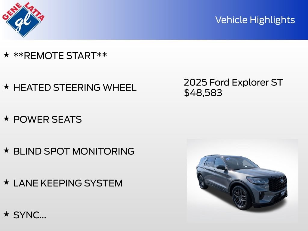 Certified 2025 Ford Explorer ST AWD/4WD image 35