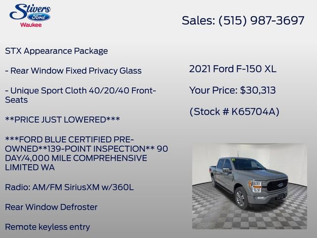 Certified 2021 Ford F150 XL w/ STX Appearance Package AWD/4WD image 28