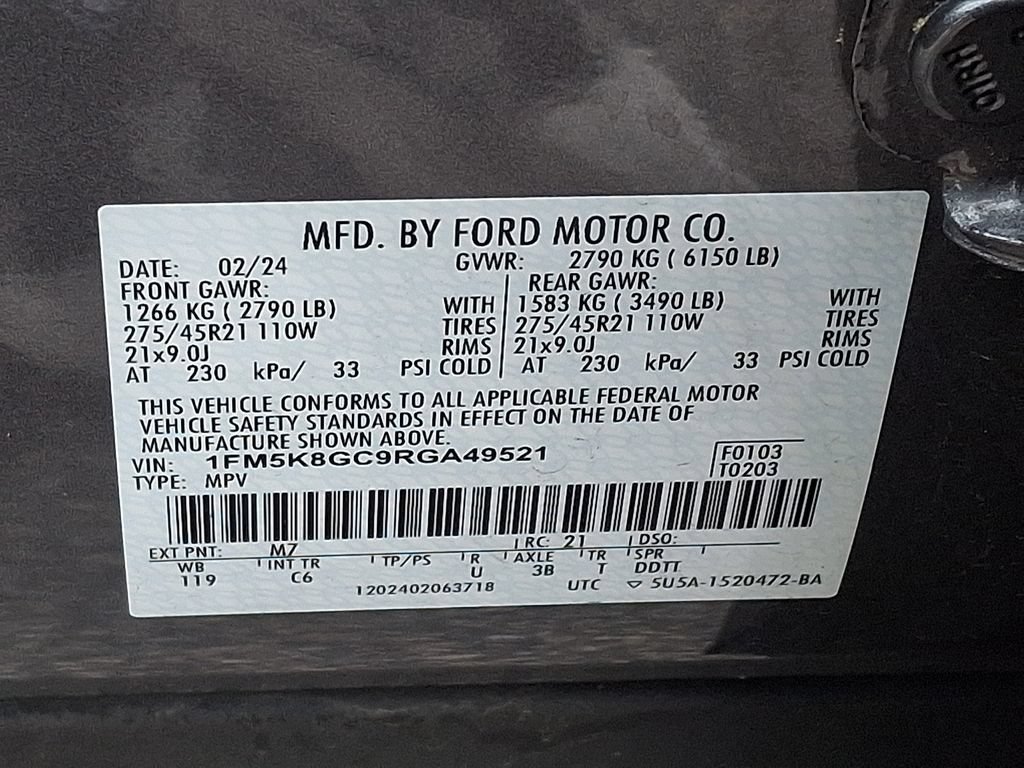 Certified 2024 Ford Explorer ST w/ Equipment Group 401A AWD/4WD image 27