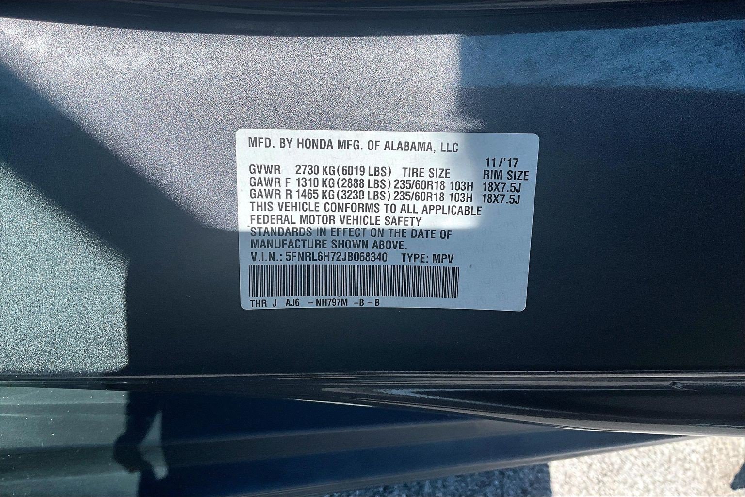 Used 2018 Honda Odyssey EX-L image 19