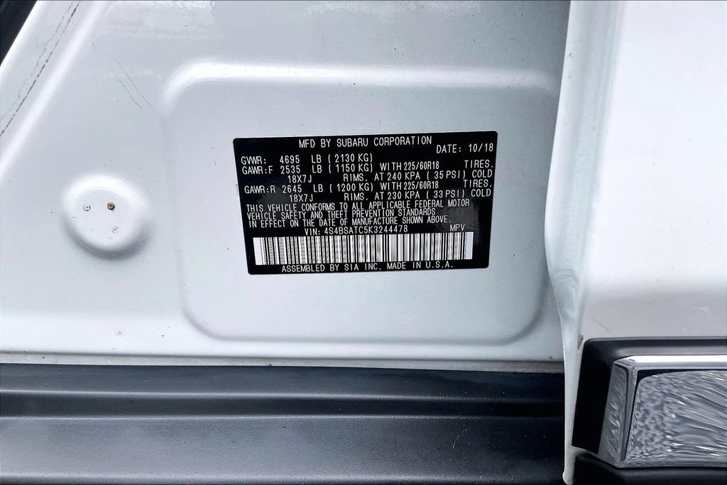 Used 2019 Subaru Outback 2.5i Touring AWD/4WD image 33