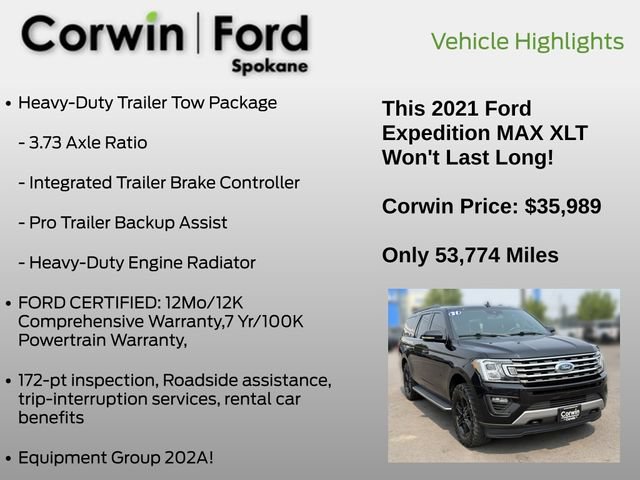 Certified 2021 Ford Expedition Max XLT AWD/4WD image 7
