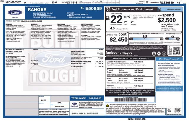 Certified 2024 Ford Ranger XLT image 29