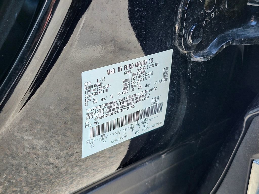 Certified 2022 Ford Explorer XLT w/ Equipment Group 202A image 37