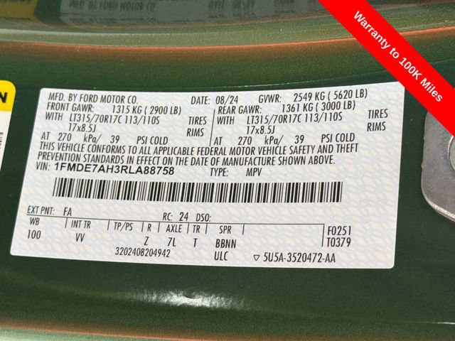 Certified 2024 Ford Bronco Big Bend w/ Sasquatch Package AWD/4WD image 36