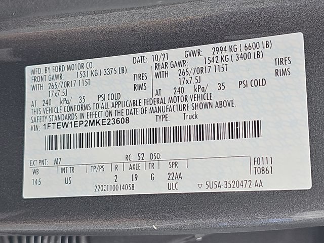 Certified 2021 Ford F150 XLT w/ Equipment Group 301A Mid AWD/4WD image 36