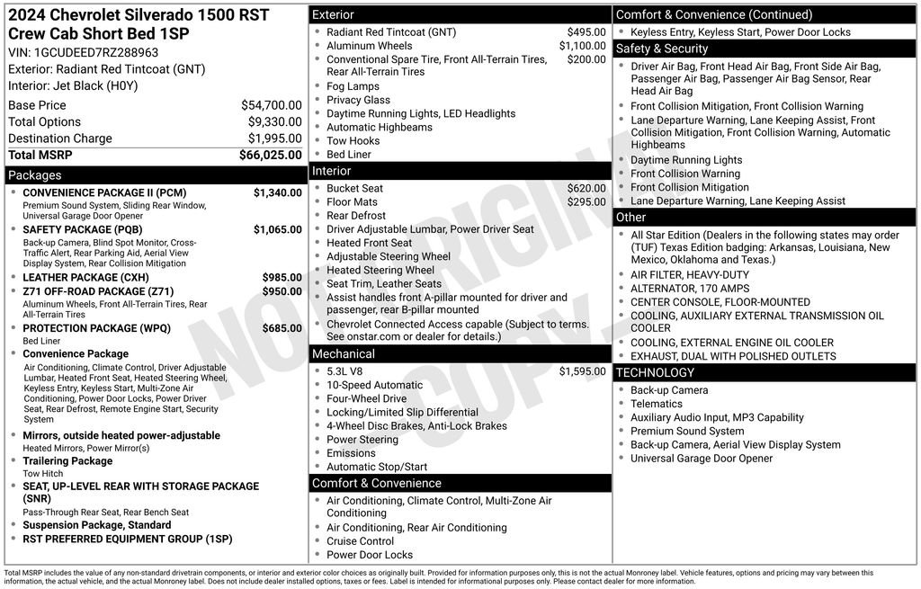 Used 2024 Chevrolet Silverado 1500 RST w/ Convenience Package II AWD/4WD image 8