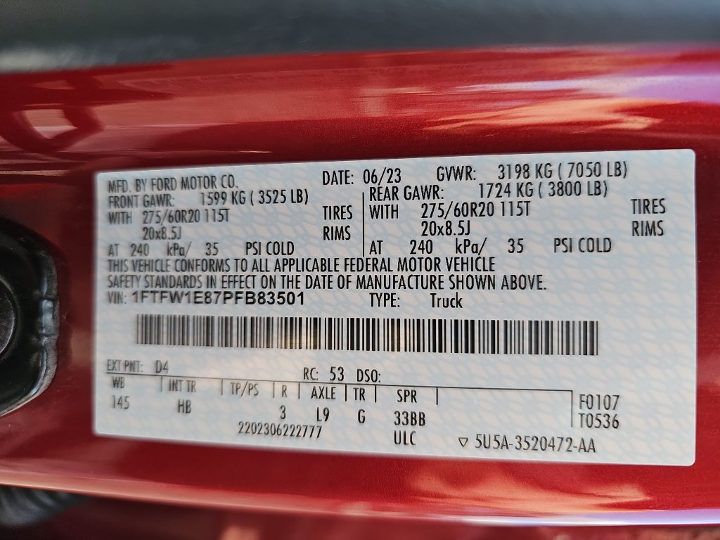 Certified 2023 Ford F150 Lariat w/ Equipment Group 502A High AWD/4WD image 35