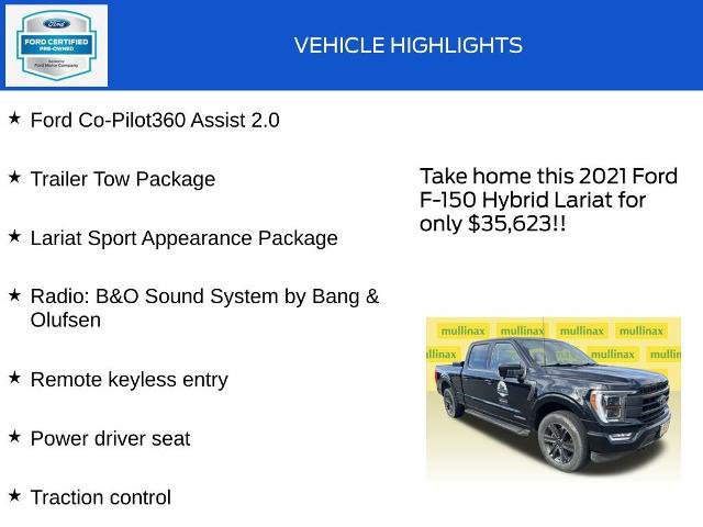 Certified 2021 Ford F150 Lariat w/ Equipment Group 502A High image 18