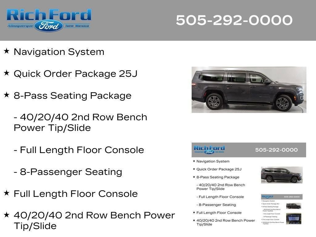 Used 2025 Jeep Wagoneer L Series II w/ 8-pass Seating Package AWD/4WD image 17