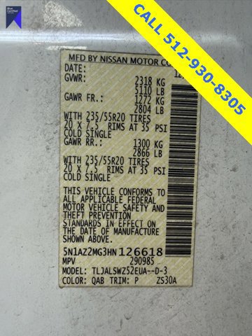 Used 2017 Nissan Murano Platinum w/ Platinum Technology Package image 12