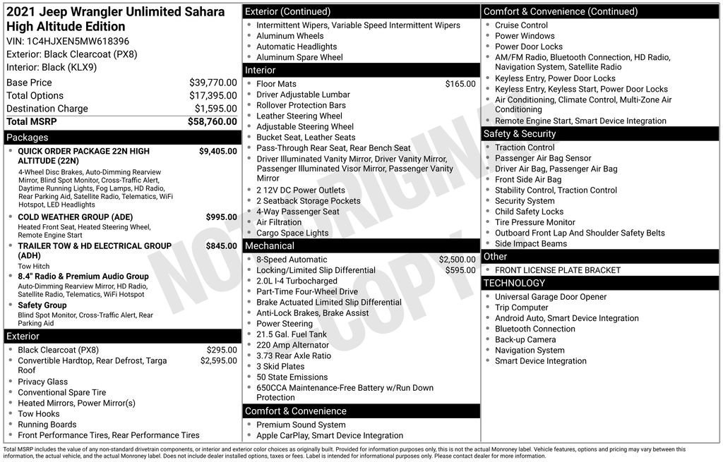 Used 2021 Jeep Wrangler Unlimited Sahara image 41