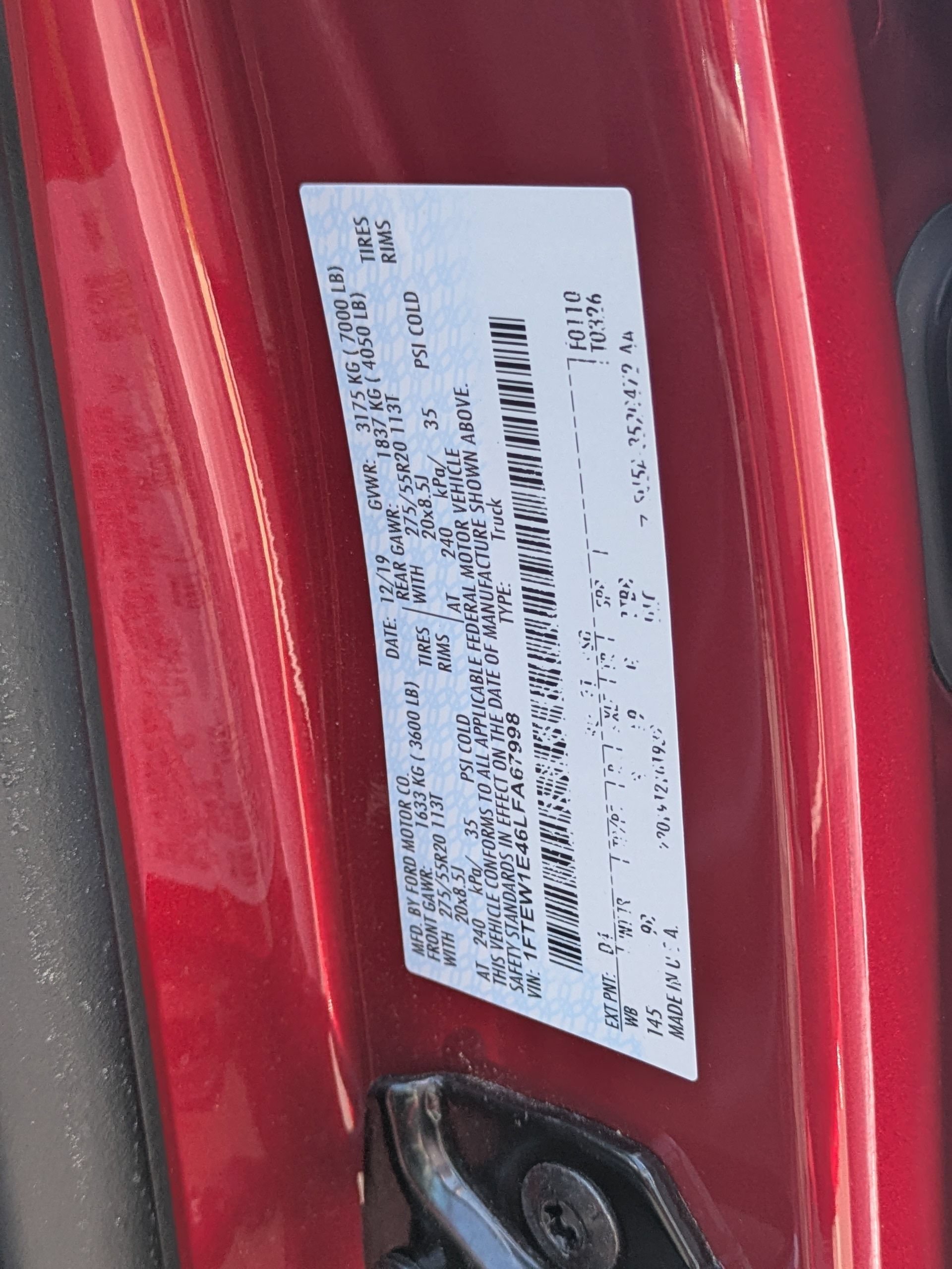 Certified 2020 Ford F150 Platinum w/ Equipment Group 701A Luxury AWD/4WD image 42